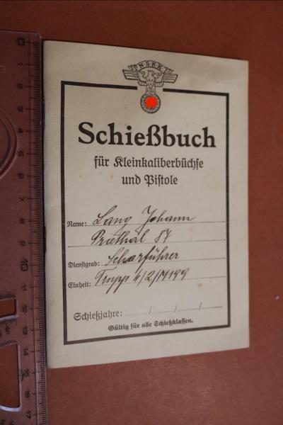 altes Schiessbuch des NSKK für KK Büchse und Pistole